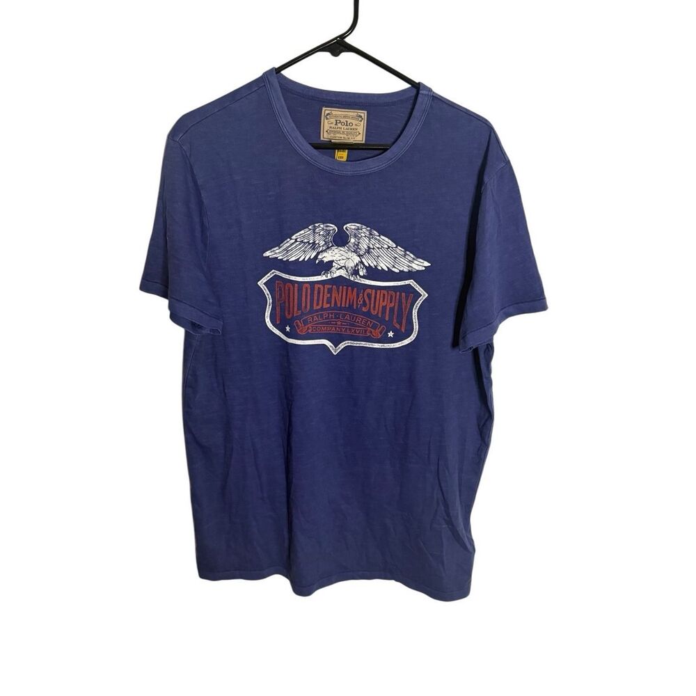 NWT Polo Denim & Supply Ralph Lauren Eagle Graphic T-Shirt Distressed Men's L